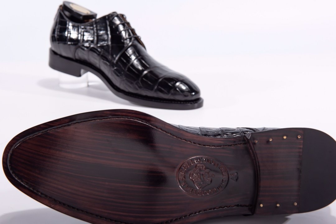 Men’s Genuine Crocodile Leather Lace Up Shoes BMBAS12023 image 5