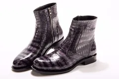 Scale-Patterned Side-Zip Ankle Boots BMPAS12025 image 5