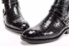 Genuine Crocodile Double Monk Strap Boot BMBAS12032 image 4