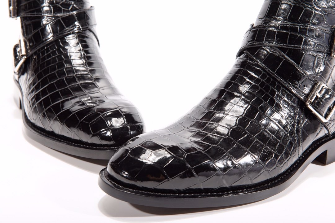 Genuine Crocodile Double Monk Strap Boot BMBAS12032 image 4