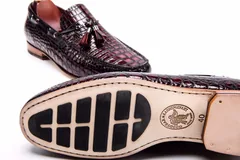 Men’s Genuine Crocodile Tassel Loafers BMBAS12037 image 5