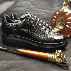 Men’s Crocodile Exotic Lace Up Sneaker BMBAS12045 image 3