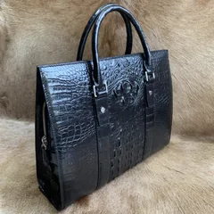 Crocodile Leather Compartment Briefcase XMBAB12022 image 5