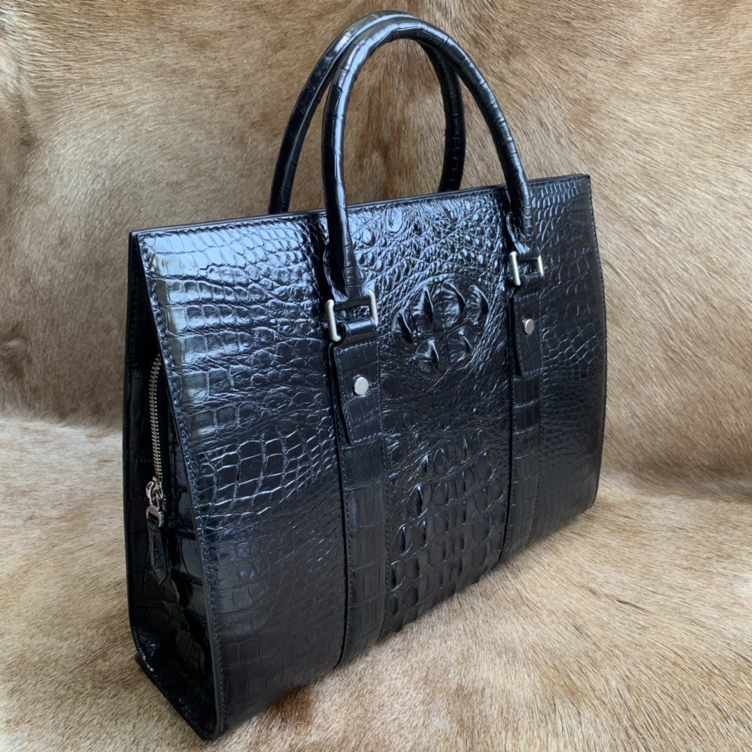 Crocodile Leather Compartment Briefcase XMBAB12022 image 5