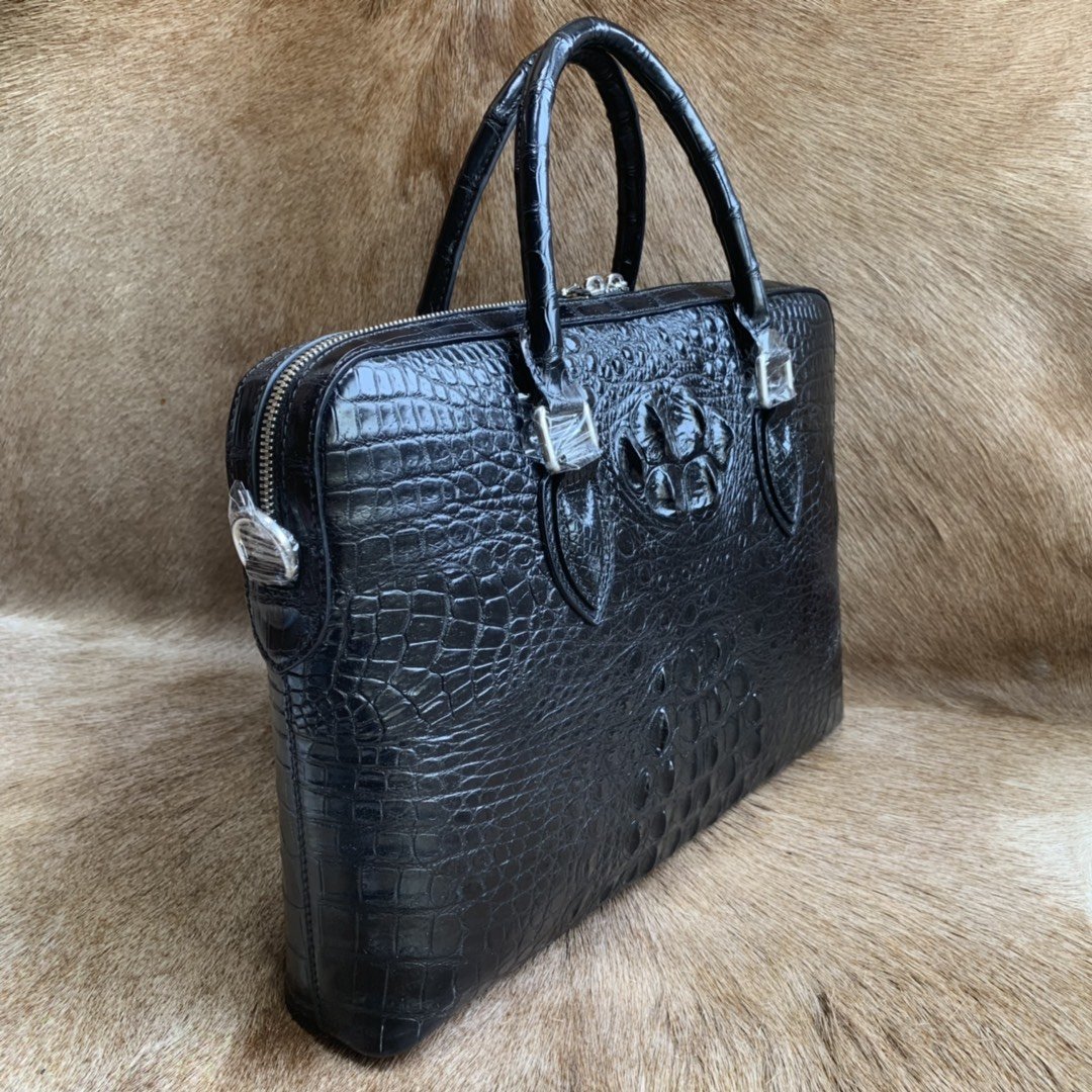Genuine Crocodile Bone Leather Briefcase XMBAB12026 image 5