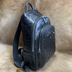 Casual Crocodile Leather Backpack XMBAB12030 image 5