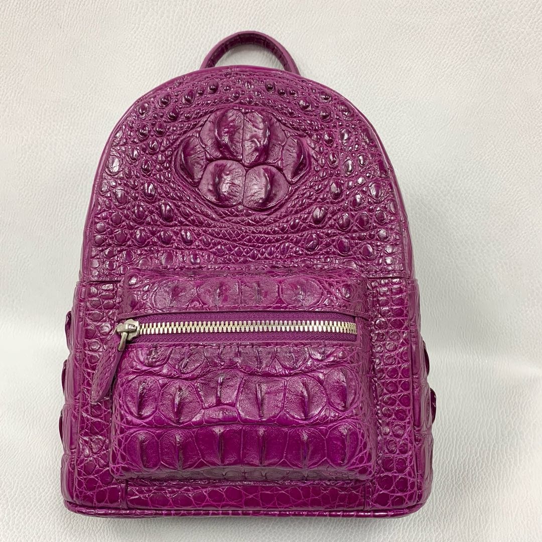 Lady Crocodile Hornback Leather Colorful Backpack XFCAB12031 image 5