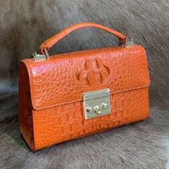 Full Leather Handbag Crocodile Shoulder Bag XFOAB12038 image 5