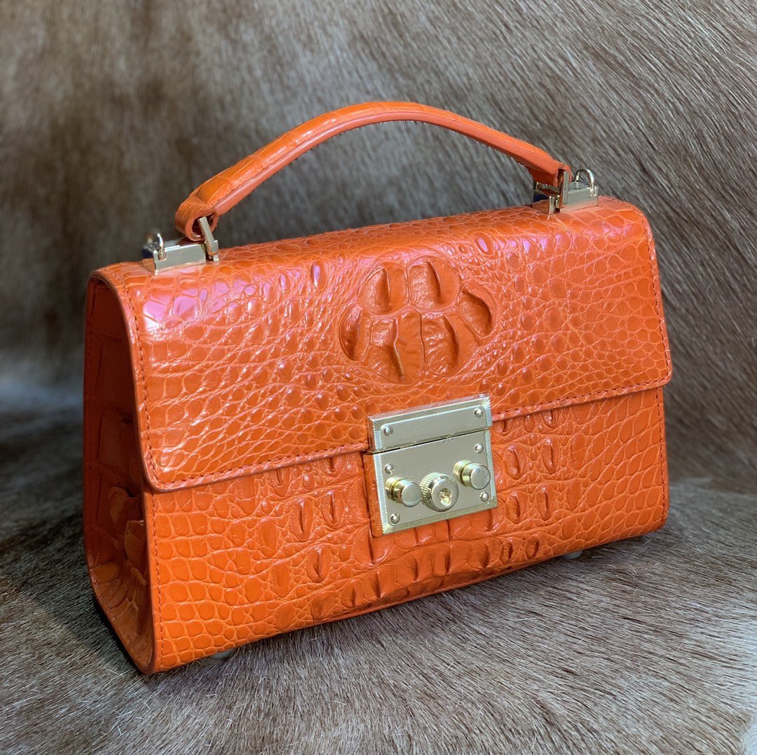 Full Leather Handbag Crocodile Shoulder Bag XFOAB12038 image 5