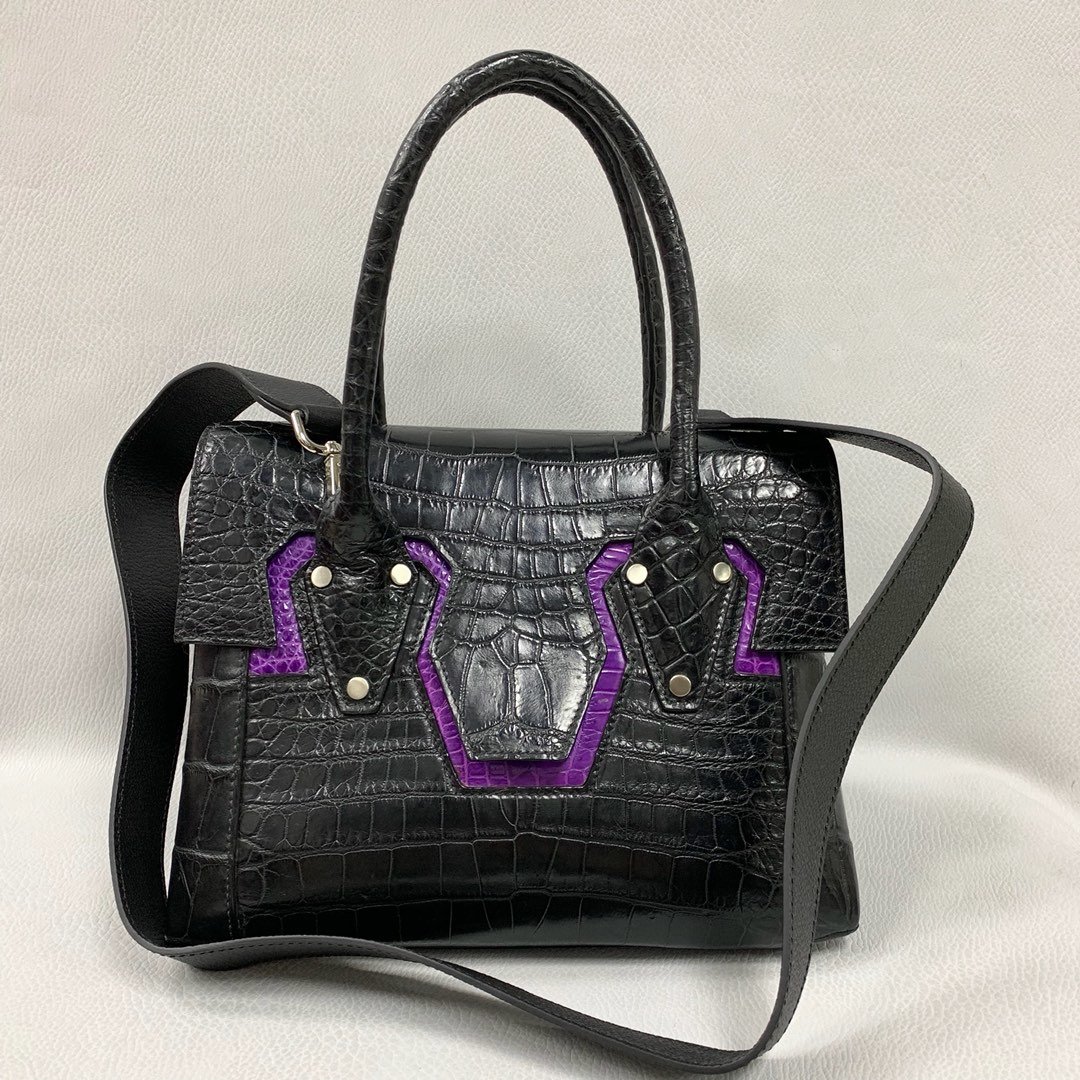 Ladies Alligator Belly Full Leather Handbag XFBAB12039 image 5