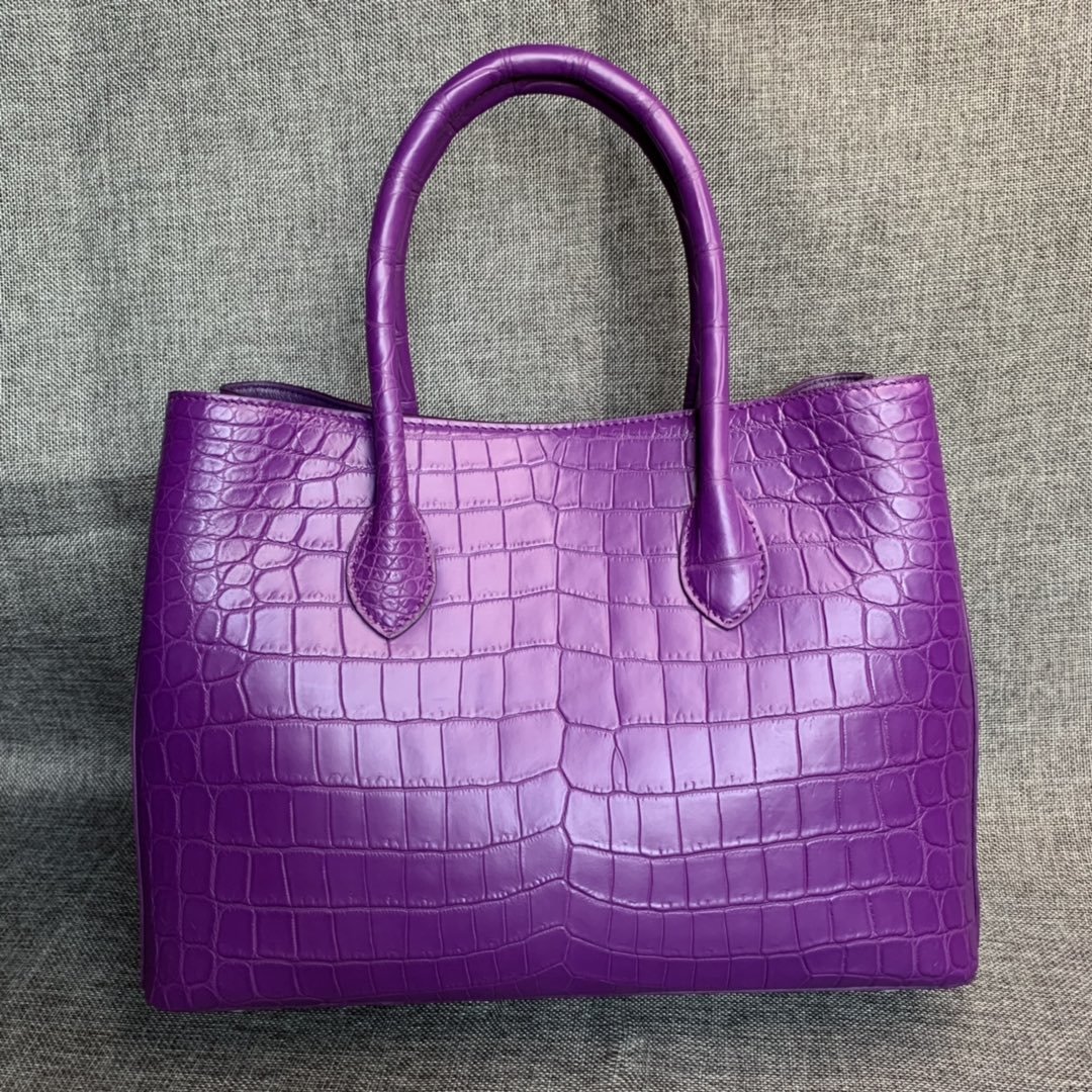 Alligator Leather Tote Handle Bag XFPAB12041 image 5