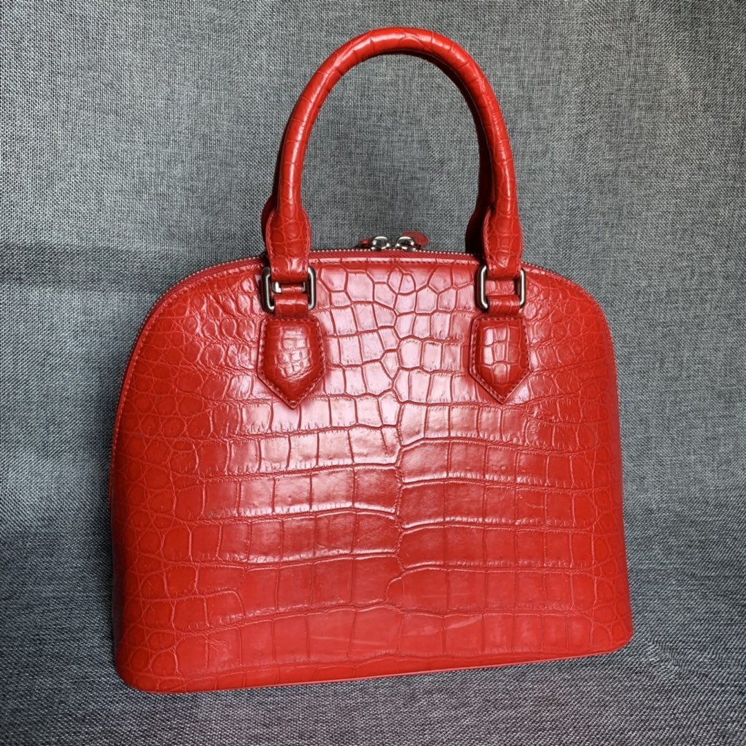 Womens Alligator Double Handle Small Shell Bag XFRAB12044 image 6