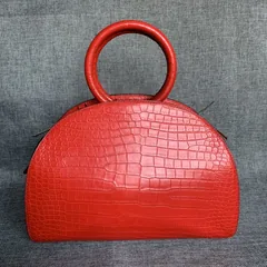 Alligator Leather Shell Clutch Bag XFRAB12049 image 4