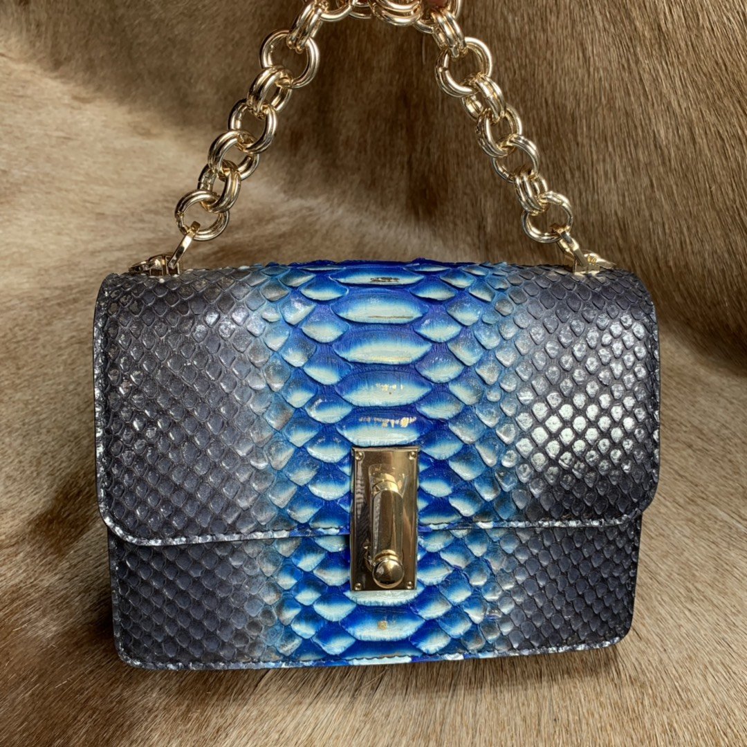 Natural Python Leather Sling Bag XFBPB12055 image 5