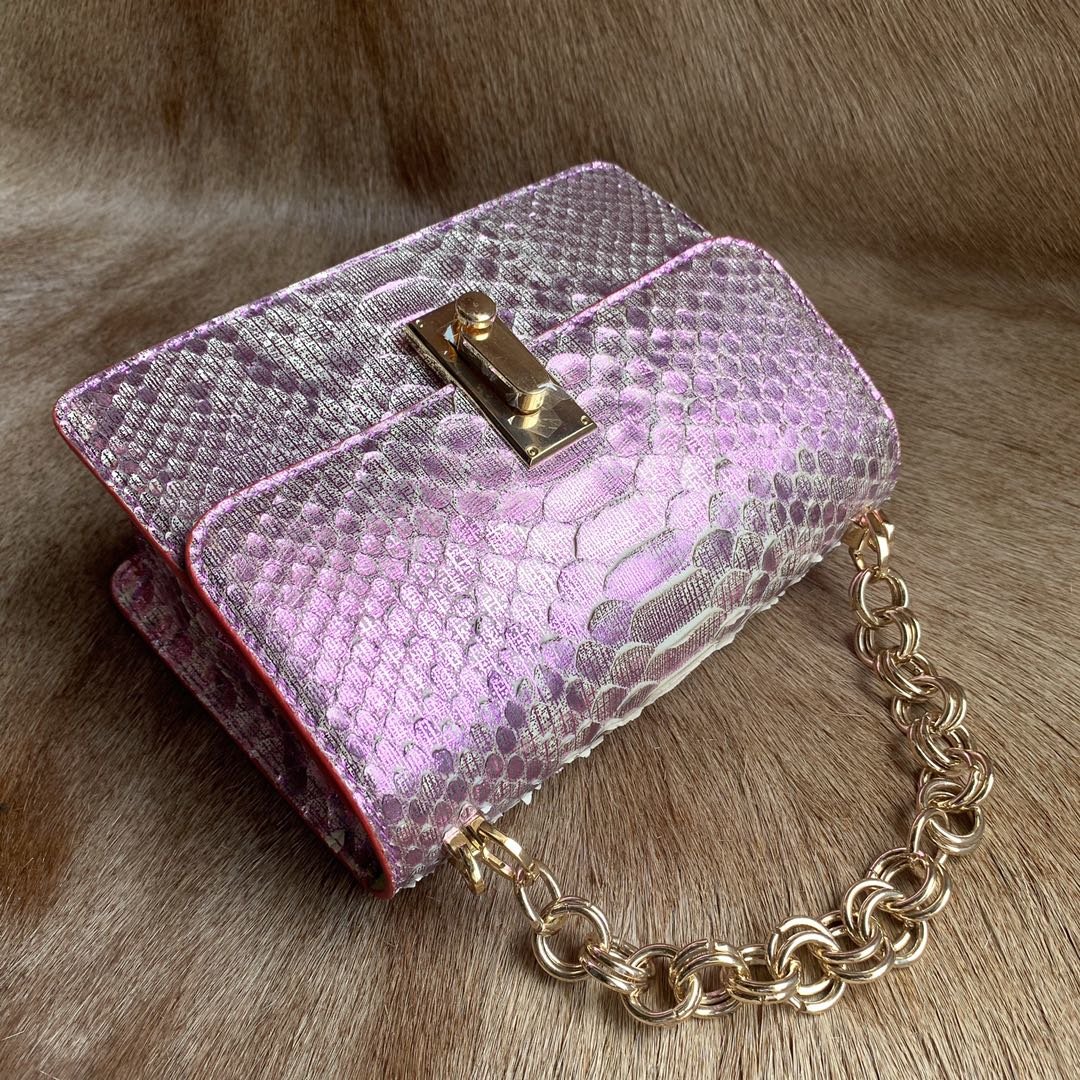 Fashion Python Skin Clutch Wallet Sling Bag XFPPB12058 image 5