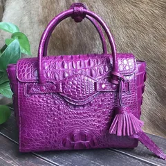 Genuine Crocodile Leather Tassels Tote Bag XFCAB12066 image 4