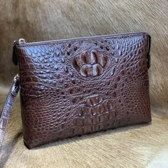 Zipper Document Case Crocodile Clutch Bag XFBAB12068 image 5
