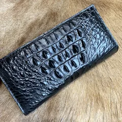 Luxury Patent Crocodile Male Long Wallet XMBAB12087 image 4