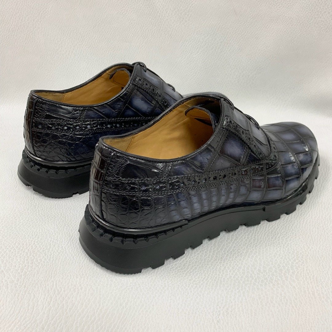 Casual Alligator Leather Oxfords Shoes XMBAS12089 image 5