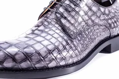 Men Dress Shoes Oxford Alligator Pattern Derby BMGAS12003 image 4