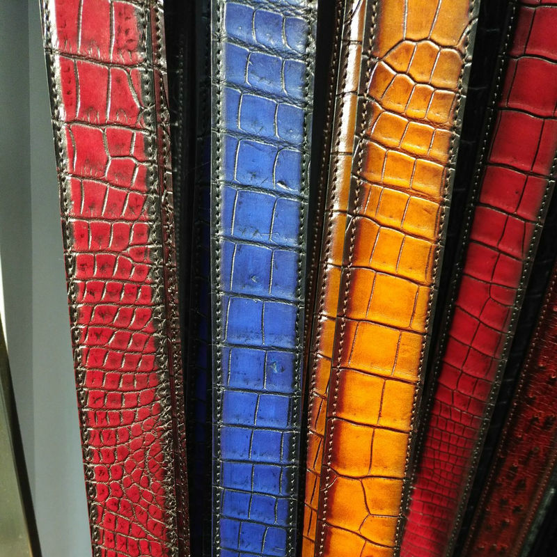 Blue Crocodile Leather Belts FMBAB12004 image 4