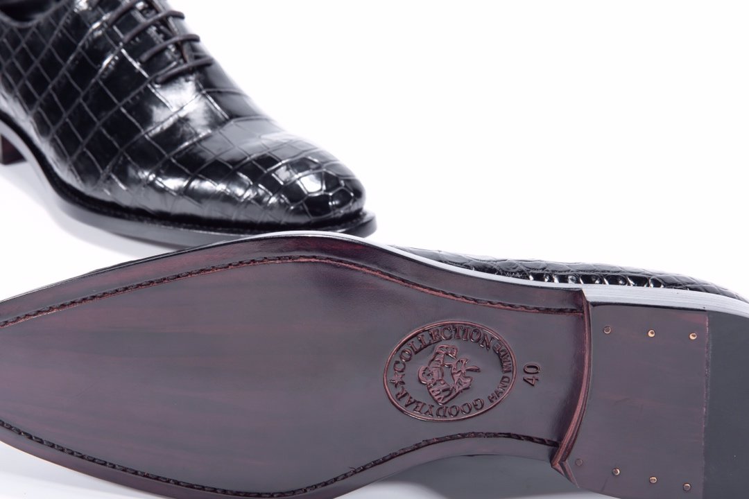 Liberty Exotic Men’s Crocodile Dress Shoes BMBAS12011 image 3