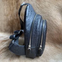 Ostrich Leather Crossbody Backpack XMBOB12012 image 6