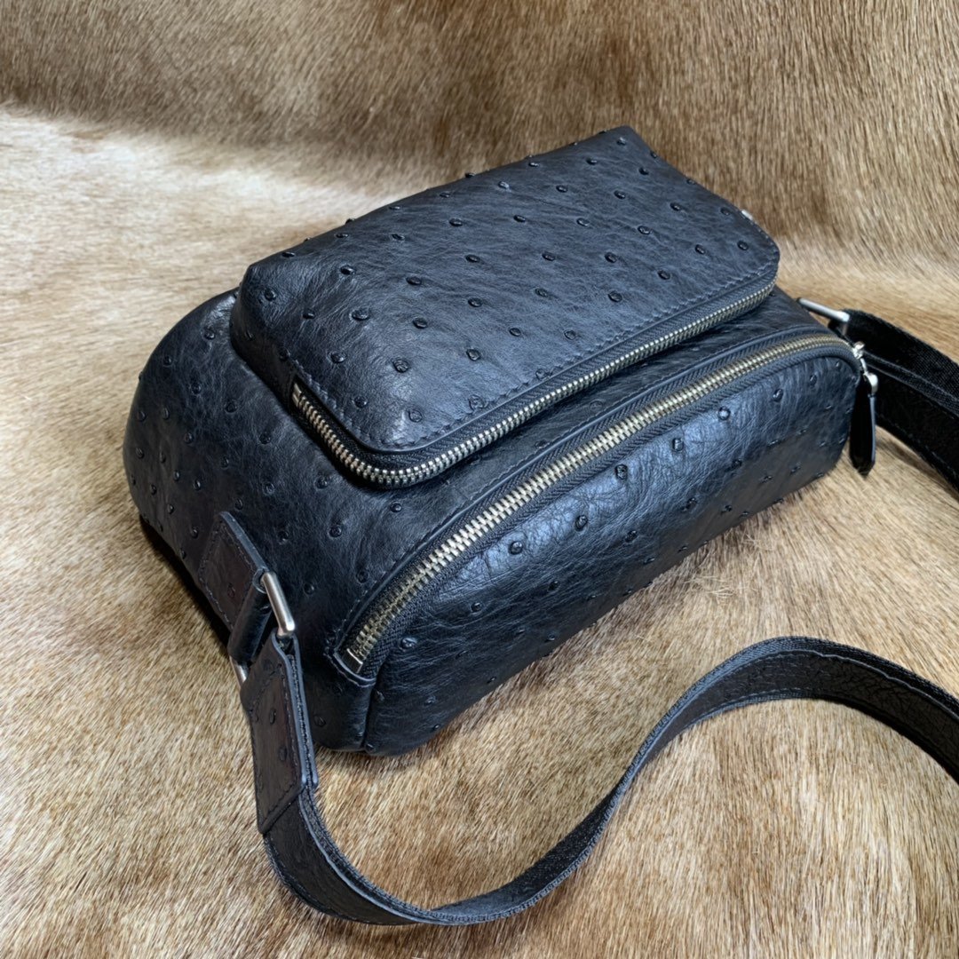 Ostrich Skin Shoulder Sling Bag XMBOB12013 image 6