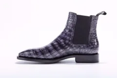 Men’s Crocodile Pointy Toe Pull On Ankle Booties BMPAS12024 image 6