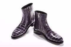 Scale-Patterned Side-Zip Ankle Boots BMPAS12025 image 6
