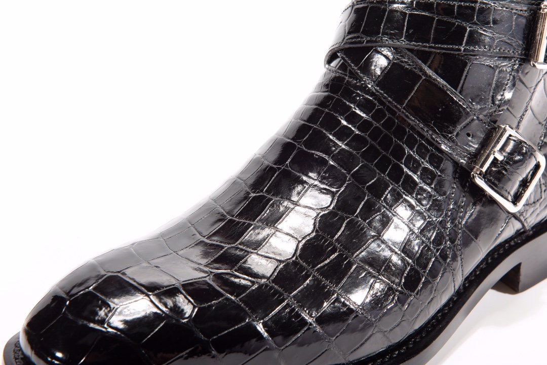 Genuine Crocodile Double Monk Strap Boot BMBAS12032 image 5