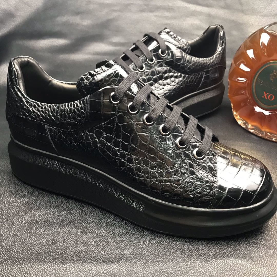 Men’s Crocodile Exotic Lace Up Sneaker BMBAS12045 image 4