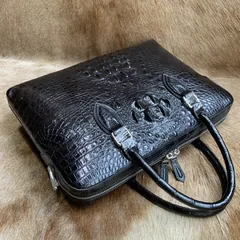 Genuine Crocodile Bone Leather Briefcase XMBAB12026 image 6