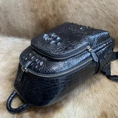 Casual Crocodile Leather Backpack XMBAB12030 image 6