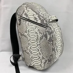Python Leather Backpack Beige XMWPB12034 image 7