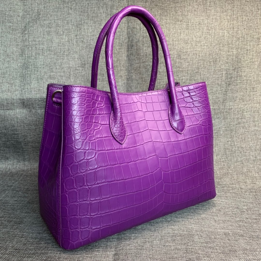 Alligator Leather Tote Handle Bag XFPAB12041 image 6