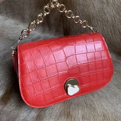 Luxurious Textured Alligator Leather Hand Bag XFRAB12053 image 5