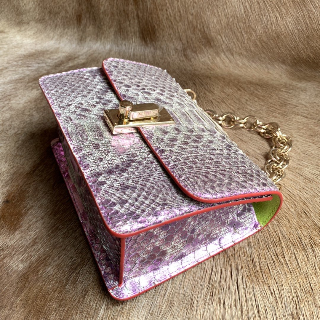 Fashion Python Skin Clutch Wallet Sling Bag XFPPB12058 image 6