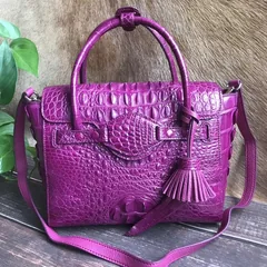 Genuine Crocodile Leather Tassels Tote Bag XFCAB12066 image 5