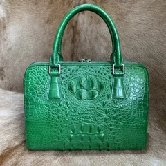 Crocodile Leather Pillow Bags Barrel Handbag XFCAB12067 image 6