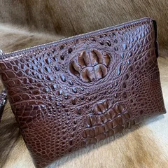 Zipper Document Case Crocodile Clutch Bag XFBAB12068 image 6