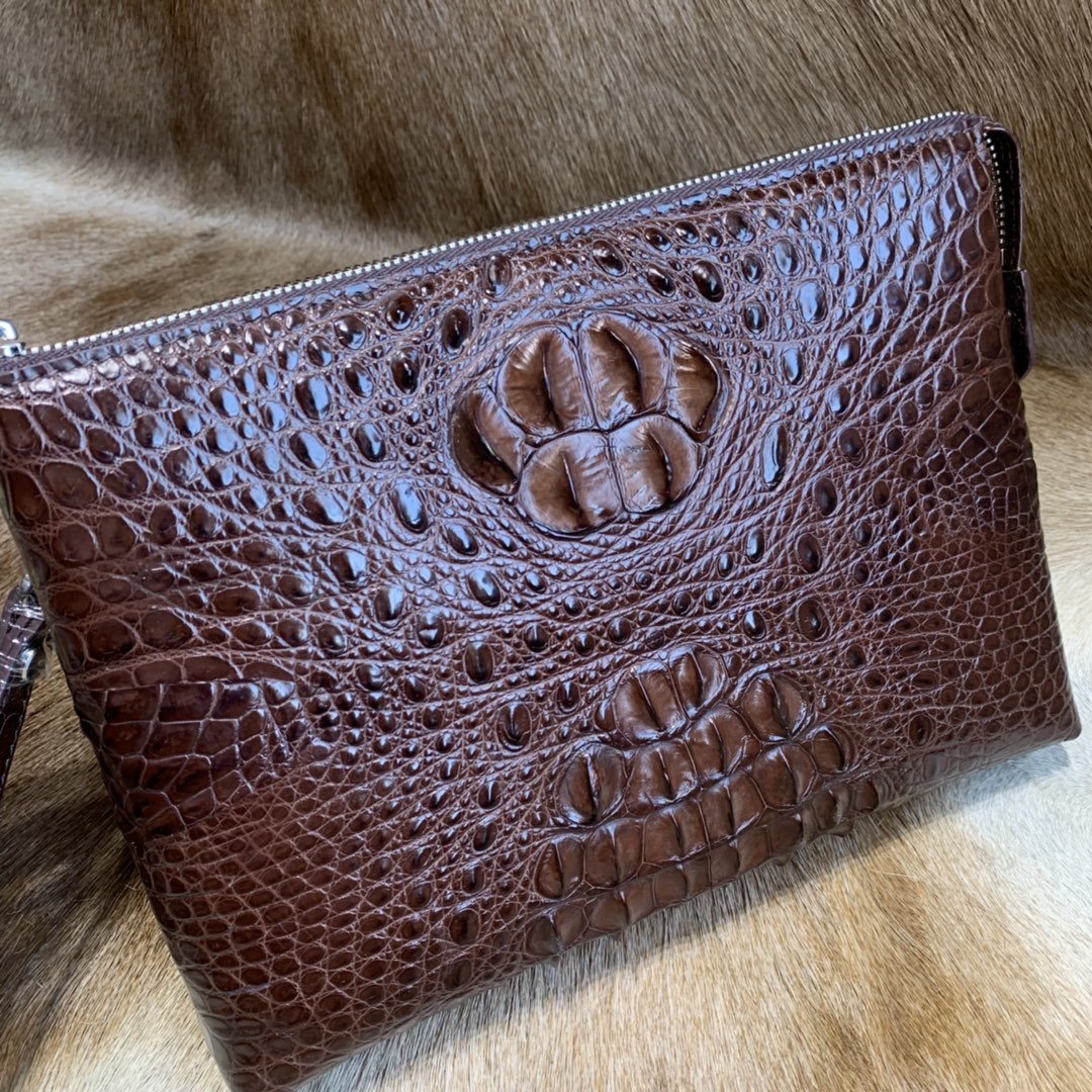 Zipper Document Case Crocodile Clutch Bag XFBAB12068 image 6
