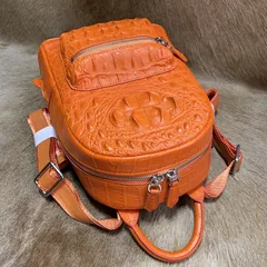Fashion Crocodile Leather College Bookbag XFOAB12076 image 5