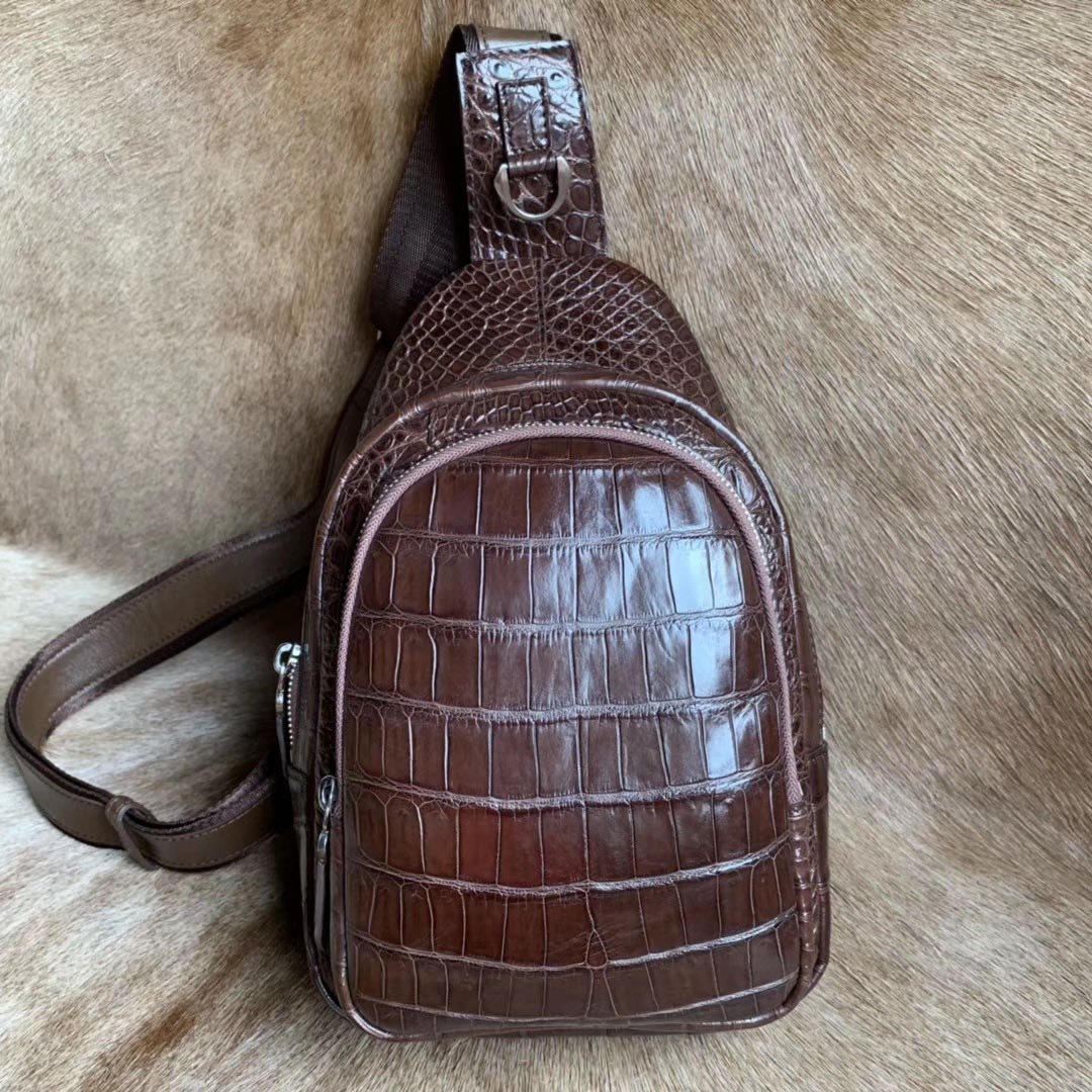 Smart Alligator Leather Anti-theft Backpack XMBAB12081 image 7