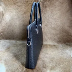 Full Grain Ostrich Leather Document Bag XMBOB12009 image 4