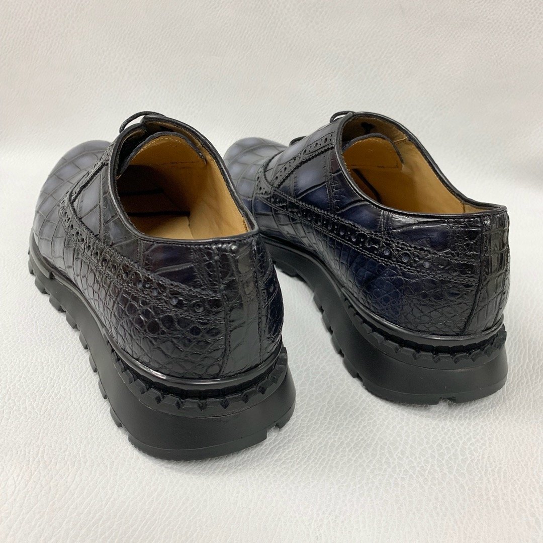 Casual Alligator Leather Oxfords Shoes XMBAS12089 image 6