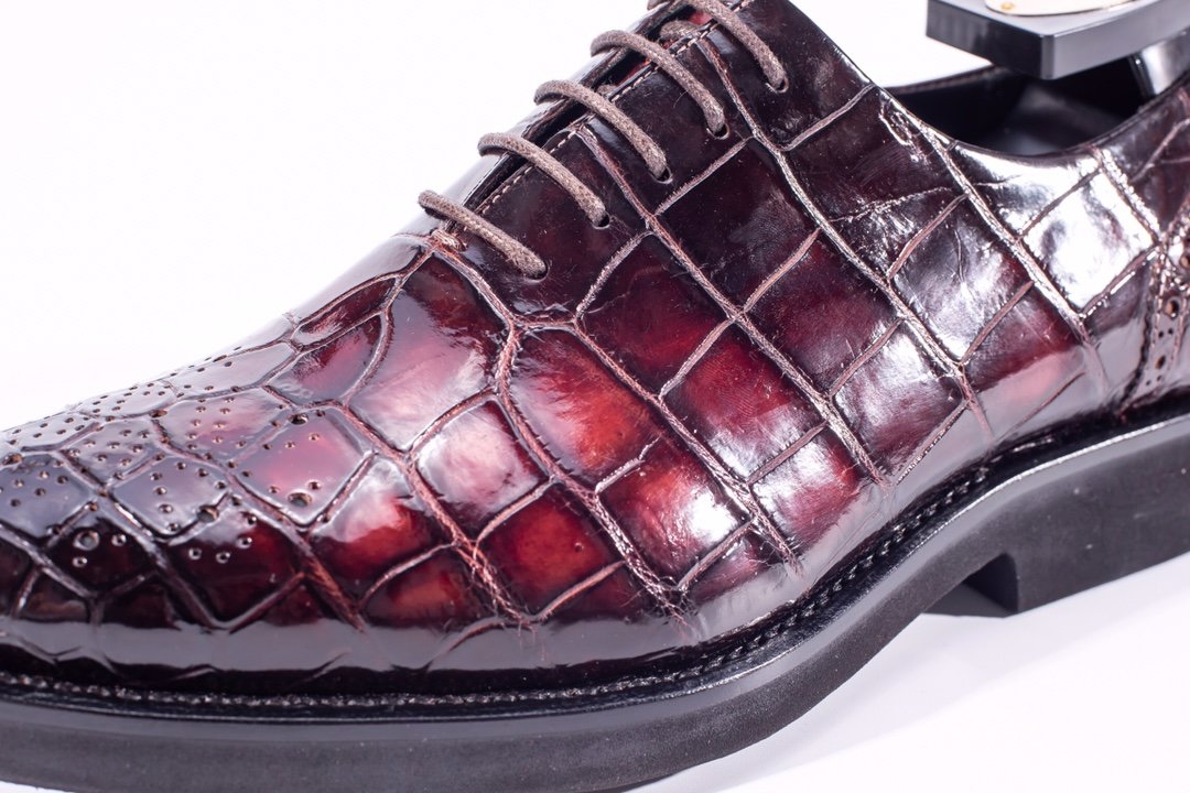 Mens Alligator Lace Up Shoes BMBAS12001 image 8