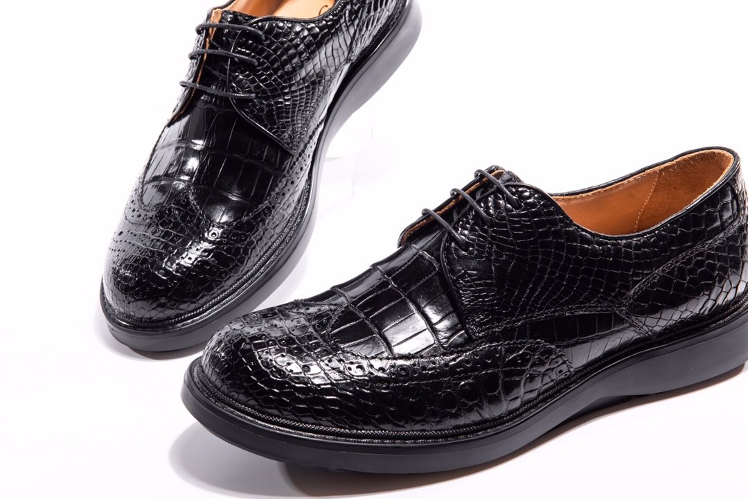 Crocodile Gator Print Dress Shoes BMBAS12017 image 6