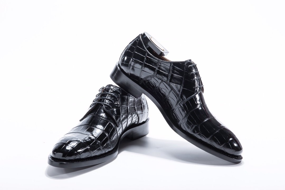 Men’s Genuine Crocodile Leather Lace Up Shoes BMBAS12023 image 7