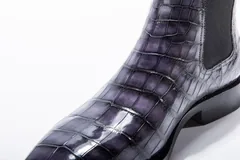 Men’s Crocodile Pointy Toe Pull On Ankle Booties BMPAS12024 image 7